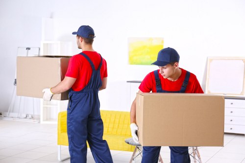 Moving van and removal team supporting a local move in Bounds Green
