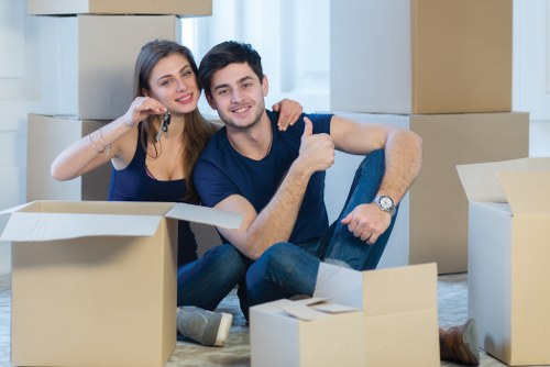 Furniture removal team collecting bulky items in Bounds Green