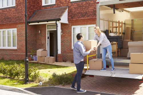 Man with a van service moving goods safely