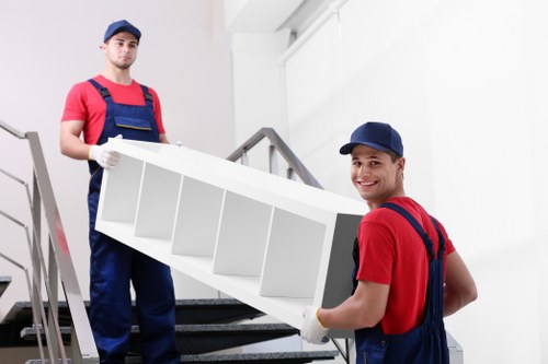 Packed moving van ready for household or office transport in Bounds Green