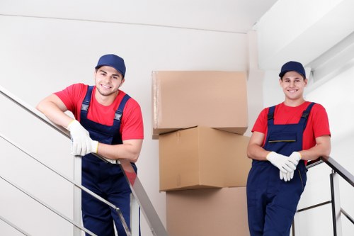 Loading furniture into a moving van for a local move