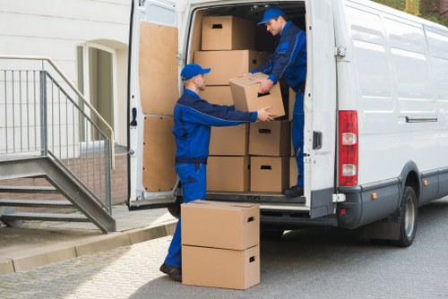 Man with van removal service in Bounds Green near residential flats
