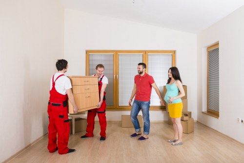 House movers planning access and loading for a Bounds Green relocation