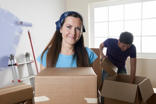 Moving checklist and packed boxes ready for a Bounds Green house move