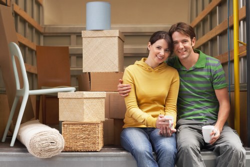 Packed moving van ready for a local Bounds Green relocation