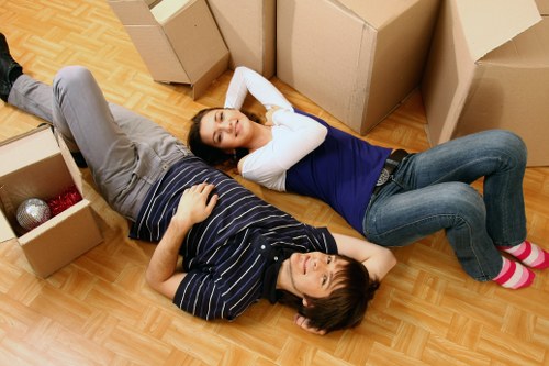 Removals crew handling a flat move near Bounds Green