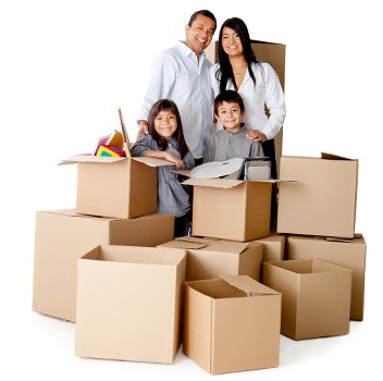 A man and van service handling boxes and household items